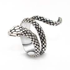 Srebrny Pierścionek srebro ŻMIJA Cobra wąż Gothic