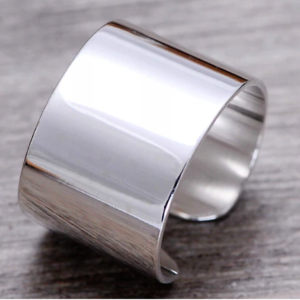 Srebrny Pierścionek obrączka GOTHIC- szerokość ok 13mm